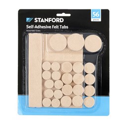 Felt Adhesive Shapes Asstd 56Pk