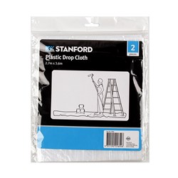 Paint Drop Cloth Plastic 2Pk 2.7x3.6M