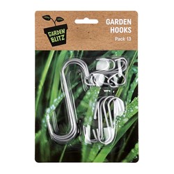 Hooks S Shape 13Pk Silver 3 Asstd Sizes