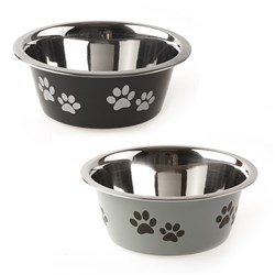 Pet Bowl Stainless Steel 16cm 800ml 2 Asstd Colours