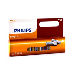 Battery Philips Longlife H/D AAA 12Pk