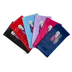Pencil Case Name 1 Zip PVC 330x165mm Asstd Cols