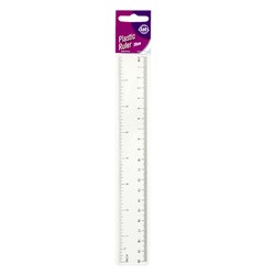 Ruler 20cm Plastic Clear