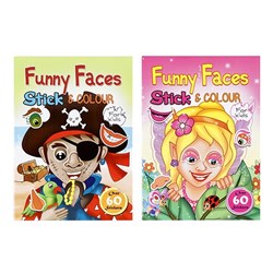Book Kids Colouring Funny Face A4 16pg
