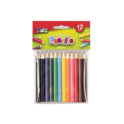 Pencil Colour Half Length 12pk in PVC Wallet