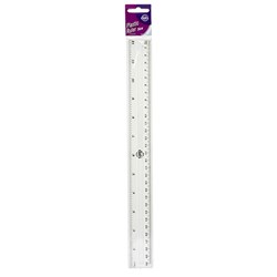 Ruler 30cm Plastic Clear