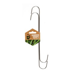 Hooks S Shape 2Pk Silver 23cm