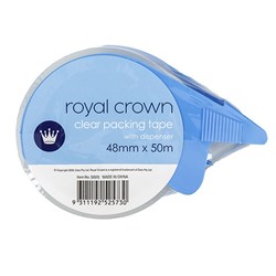 Tape Packing Clear 1Pk w Dispenser 50Mx48mm