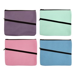 Pencil Case 2 Zip EVA 320x250mm 4 Asstd Cols