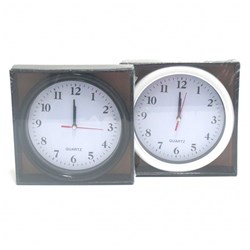 Clock Wall 20x20cm Asstd Black or White