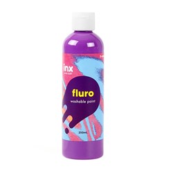 Paint Washable Bottle 250ml Fluro Purple