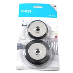 Basin and Bath Plug 2Pk 50x40mm