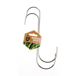 Hooks S Shape 2Pk Silver 20cm