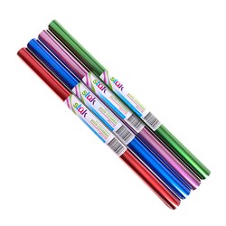 Book Cover Metallic 45cm x 1M 4 Asstd Cols