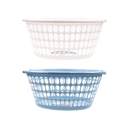 Laundry Basket Plastic 2 Asstd Cols 58 x 46 x 25cm