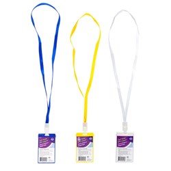 Card Holder ID Hard Vertical w Lanyard 3 Asstd