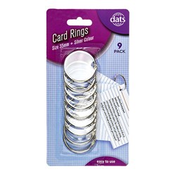 Card Ring Silver 35mm 9pk