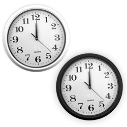Clock Wall 30x30cm Asstd Black or White