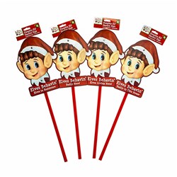 Xmas Elves BB Naughty Elf Garden Sign 19.5x55cm 4 Asstd