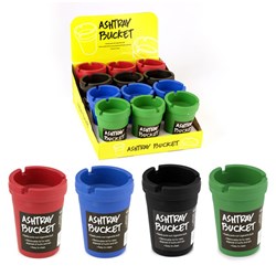 Ashtray Bucket 4 Asstd Cols 11x8cm