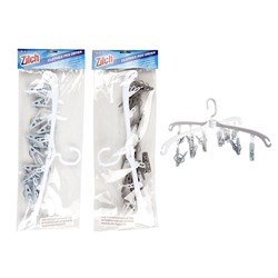Hanger Clothes Airer Plastic 12 Pegs 2 Asstd Cols