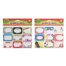 Labels School 18Pk 2 Asstd