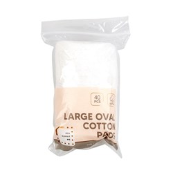 Cotton Pads Large Oval Embossed Pk40