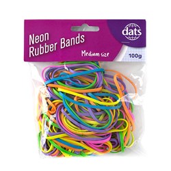 Band Rubber 100g Mixed Cols Medium
