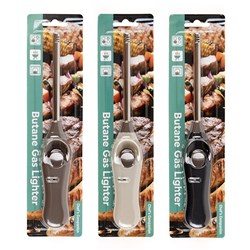 Lighter Butane Gas Long Easy Press Asstd Cols
