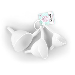Funnel Set Plastic Set of 3 White