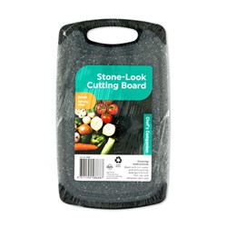 Chopping Board PP Stone Look w TPR 25x15x0.8cm