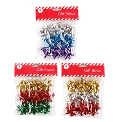 Bow Star Metallic 5cm 9pk