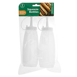 Sauce Bottles Pk2 Clear 300ml