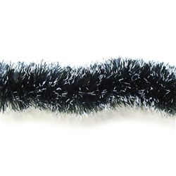 Tinsel Xmas PET 110mm 2M 8Ply Dark Green w White Tips