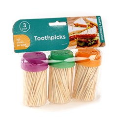 Picks Toothpick w Plastic Holder Pk3 x 200pcs