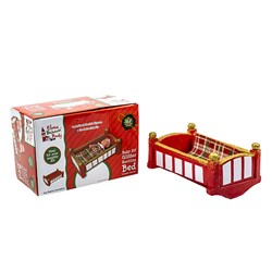 Xmas Elves BB Elf Rocking Bed 17.5x10.5x6cm w Blanket