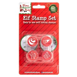 Xmas Elves BB Elf Stamp Set 4pc