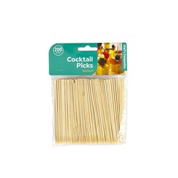 Picks Cocktail Bamboo 10cmx2mm Pk200