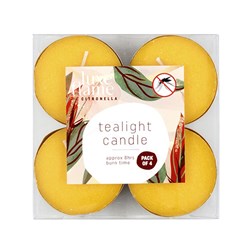 Candle Citronella Tealights Large 8 Hour Pk4