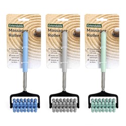 Back Roller Massager Extendable 44.5cm 3 Asst Cols