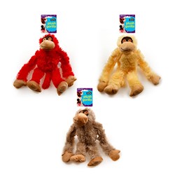 Dog Toy Plush Gorilla w Squeak 31cm 3 Asstd Colours