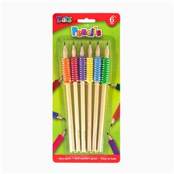 Pencil HB 6pk w Soft Comfort Grip