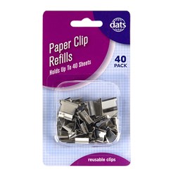 Fast Clip Refill 16mm 40Sheet Capacity 40pk Silver