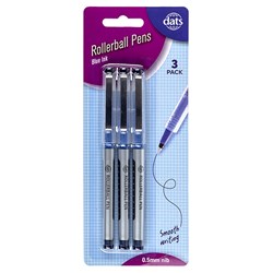 Pen Rollerball 3pk Blue Ink