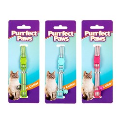 Collar Cat 30cm w Bell 4 Asstd Colours