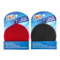 Dishwashing Scrubber Silicone Round 2 Asstd Cols 10.5cm Dia