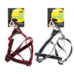 Dog Harness Reflective Small 1.5x33-52cm 2 Asstd Colours