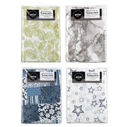 Tablecloth Printed PEVA w Flannel Back Round 150cm