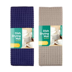 Mat Dish Drying Microfibre 2 Asstd Cols 48x40cm