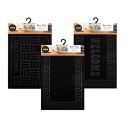 Door Mat PVC Back Black Embossed 3 Asstd Des 40x60cm